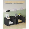 thumbnail image 6 of 55 Inch  Litter Box Enclosure with Hidden Storage and USB Ports for 2 Cats, Black Farmhouse Style Wooden Cabinet, 6 of 8
