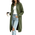 thumbnail image 2 of IUYRTFE Women Mid Length Zip Up Coat with Pockets for Winter Casual Daily Wear, 2 of 7