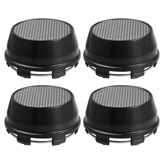 Tapas de cubo central Unique Bargains 66mm de diámetro exterior color negro paquete de 4