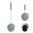 thumbnail image 3 of Unique Bargains 1 Pc Double Sided Wave Handle Bath Brush for Bathroom 16.93"x4.13"x3.94" Gray White, 3 of 6