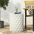 thumbnail image 2 of Aragon Lightweight Concrete Outdoor Side Table, Antique White, 2 of 6