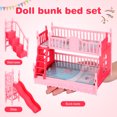 thumbnail image 3 of Juego de simulación: litera pequeña de dos pisos para muñecas, decoración, mueble para muñecas, 3 of 7