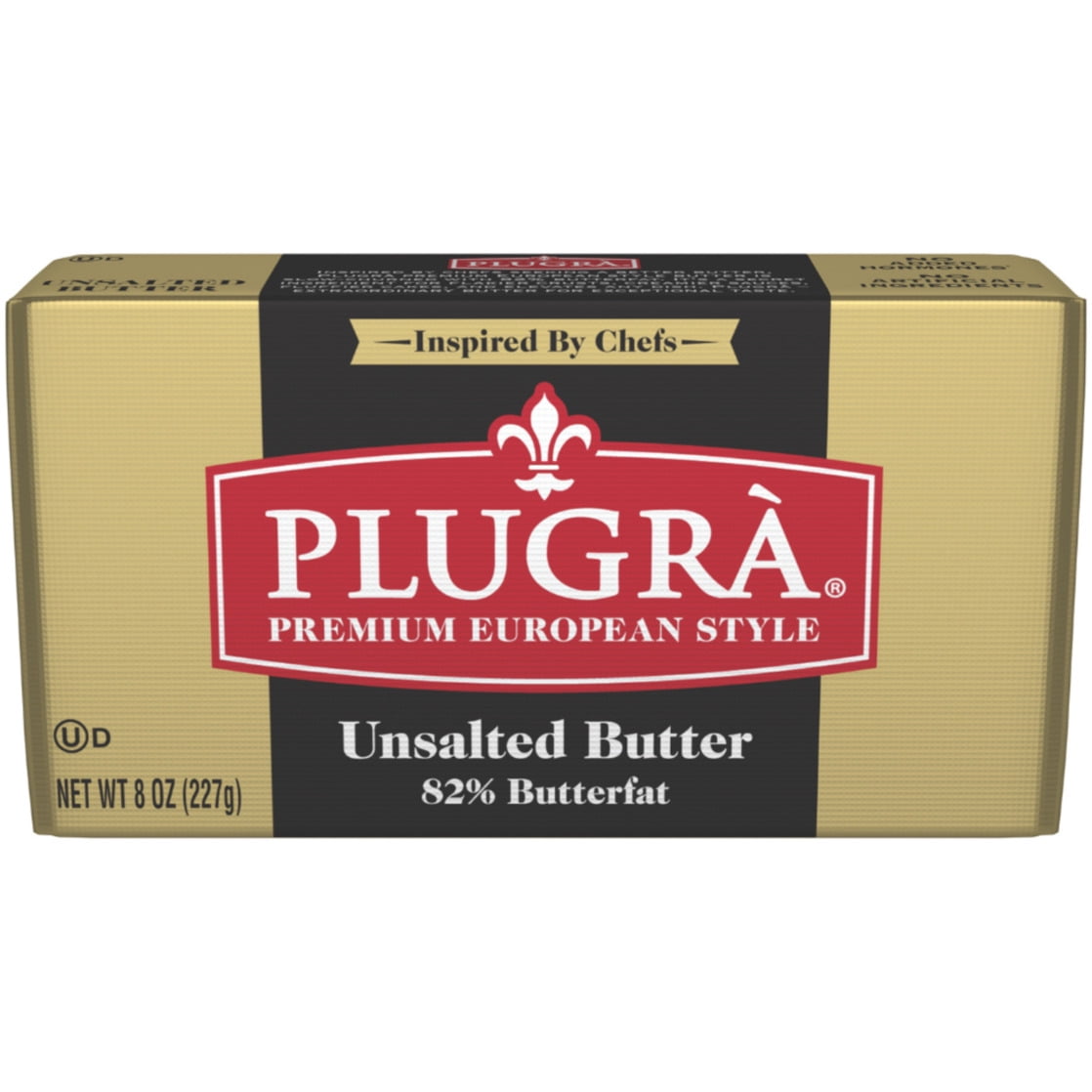 Plugra Premium European Style Unsalted Butter, 8 oz Solid