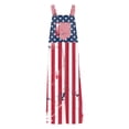 thumbnail image 5 of CAIXIA 4Th Of July Outfits For Girls Red White And Blue American Flag Overalls Usa Patriotic Plus Size Vintage Bibs Romper, 5 of 5