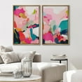 thumbnail image 3 of IDEA4WALL Framed Canvas Print Wall Art Colorful Abstract Vibrant Pink & Blue Drip Illustrations Multicolor Digital Art Decor Modern Contemporary for Living Room, Bedroom, Office - 24"x36"x2 Natural, 3 of 5