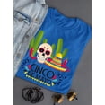 thumbnail image 3 of Cinco De Mayo Skull W Chilis Shaped T-Shirt Women -Image by Shutterstock, Female XX-Large, 3 of 4