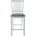 thumbnail image 5 of Duhome Wood Bar Stools with Back Set of 2, Counter Height Chairs Upholstered Barstool Farmhouse Counter Stools for Kitchen Island, White, 5 of 7