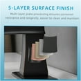 thumbnail image 5 of JERFIT Oil Rubbed Bronze Single Hole Bathroom Faucet with Waterfall Spout, Pop-Up Drain & Deck Plate for Vanity Sink, 5 of 6