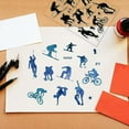 thumbnail image 2 of Snow Sports Transparent Clear Stamps Skateboard Mountain Bike Embossing Stamp Sheets Silicone Clear Stamps Seal for DIY Scrapbooking and Card Making Paper Craft Decor, 2 of 7