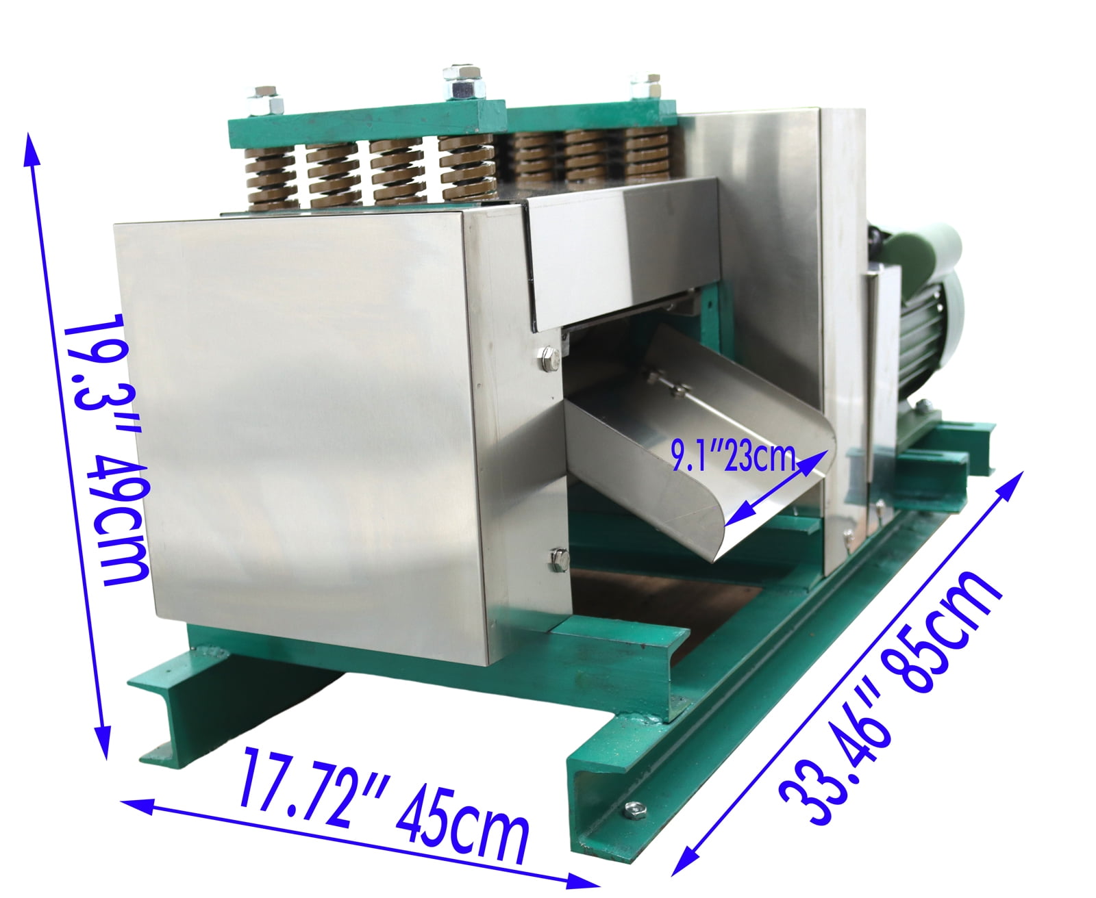 Sugarcane Mill Juicer Sugar Cane Squeezer Juice Extractor 3 Rolls Stainless Steel 220V