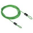 thumbnail image 1 of Uxcell Cable de Seguridad de Acero Recubierto de 2.5mmx2m para Equipaje, Cierre de Doble Bucle, Verde, 1 of 5