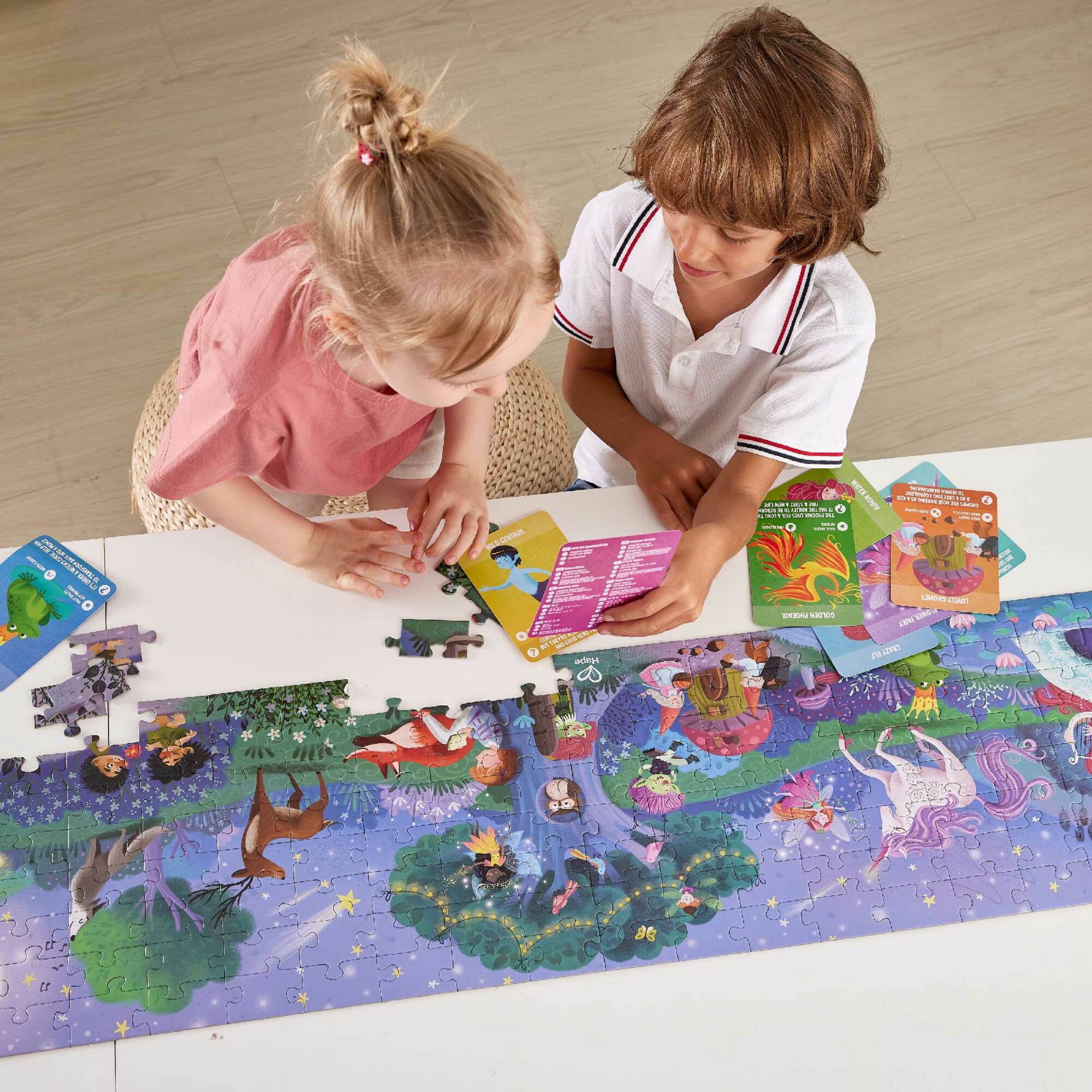 Hape Giant Glow-In-The-Dark Magic Forest Jigsaw Puzzle, 200 Pieces