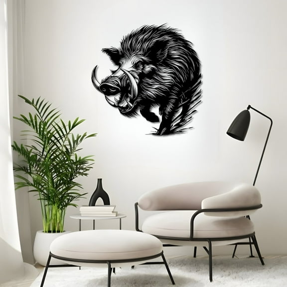 Wild Boar Metal Wall Art