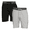 Black/Light Grey Heather, variant on Hanes Men's Soft French Terry Pajama Shorts, 2-Pack, Sizes S-5XL