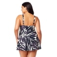 thumbnail image 2 of Women's Plus Palm Chic Surplice Twist Skirted Swimdress, 2 of 4