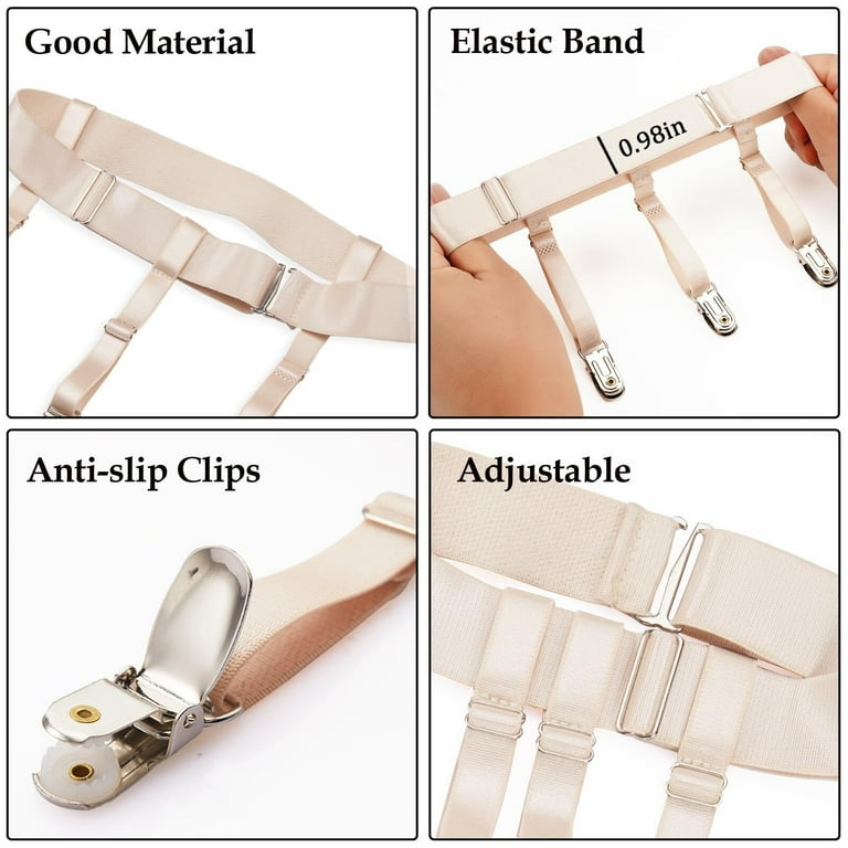 Women's Plus Size Thigh Garter Belts, Adjustable High Elastic Garter Belt  and Stockings Set - Walmart.com