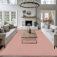 thumbnail image 4 of Pink Pure Color Area Rugs Collection 6'x9', Aesthetics Contemporary Luxury Non Slip Indoor Rectangle Throw Runner Rug Floor Mat Carpet for Living Room Dining Table Bedroom Nursery, 4 of 9