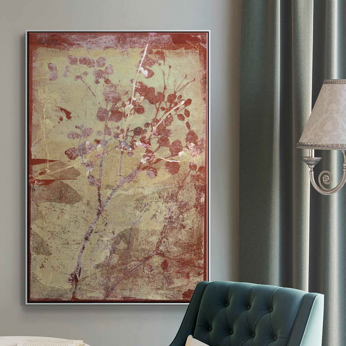 Boundless IV Framed Premium Gallery Wrapped Canvas - Ready to Hang - 17 x 25 - White Floating Frame