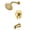 Brushed Gold, variant on sumerain Shower Faucet with Tub Spout Chrome, Tub and Shower Complete Trim Kit with Rough-in Valve