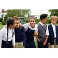 thumbnail image 7 of french toast big girls' pleated hem jumper with ribbon, navy, 8, 7 of 7
