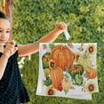 thumbnail image 5 of Dreamtimes Pumpking Harvest Hand Towels 2 PCS, Ultra Soft and Highly Absorbent, Autumn Sunflowers Decorative Fingertip Towel for Home, Bathroom, Kitchen, 28.3"x14.4", 5 of 5