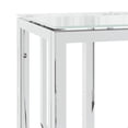 thumbnail image 3 of vidaXL Console Table 70x30x70 cm Stainless Steel and Glass, 3 of 4