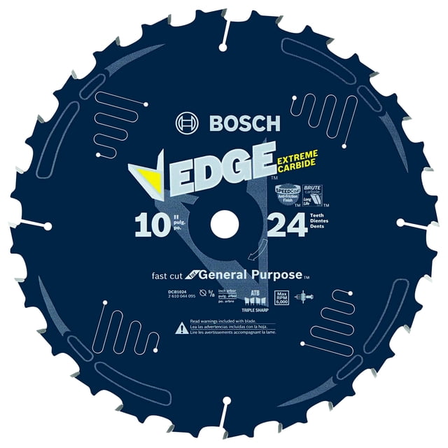 Bosch DCB1024 Daredevil 10-Inch 24-Tooth Fast Ripping Circular Saw Blade
