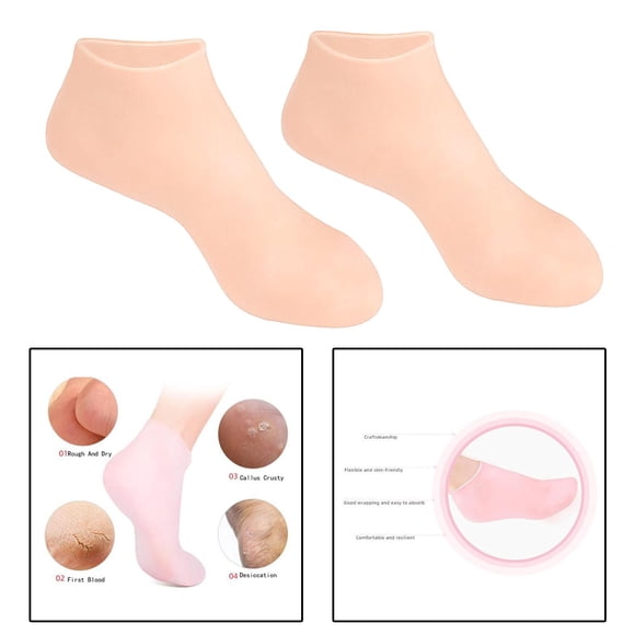 Calcetines de silicona Yinane para pieles secas y agrietadas Piel XL