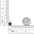 thumbnail image 3 of Gem Stone King 10K Rose Gold Red Garnet and White Diamond Pendant Necklace for Women (2.05 Cttw, Gemstone January Birthstone, Cushion Cut 7MM, with 18 inch Chain), 3 of 4