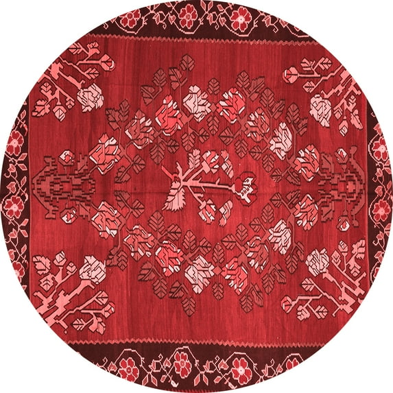 Ahgly Company Indoor Round Persian Red Traditional Area Rugs, 7' Round