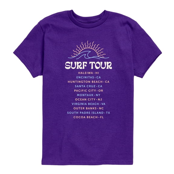 Instant Message - Surf Tour - Youth Boys Short Sleeve Graphic T-Shirt