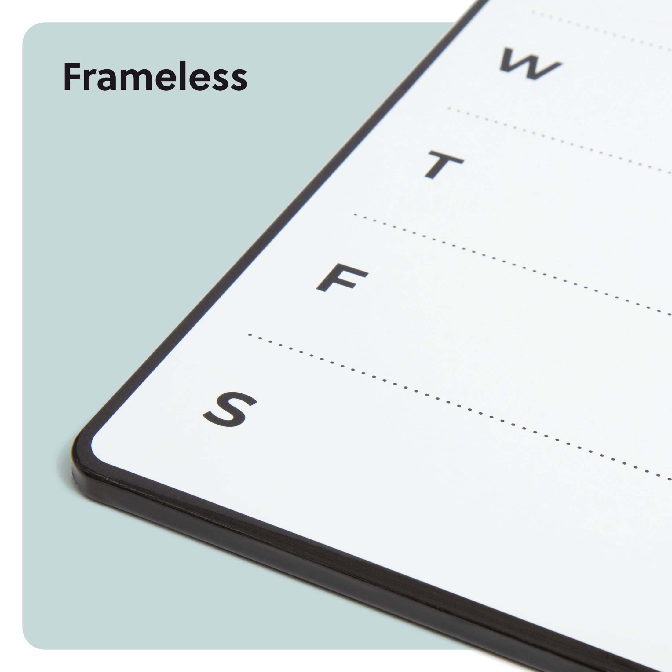 U Brands 5.5 x 10 in. Rolled Edge Weekly Dry Erase Whiteboard, Frameless