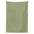 thumbnail image 2 of Abstract Tablecloth, Pattern of Symmetric Mini Rectangles Connected with Streaks, Rectangle Satin Table Cover Accent for Dining Room and Kitchen, 52" X 70", Lime Green Taupe Grey, by Ambesonne, 2 of 2