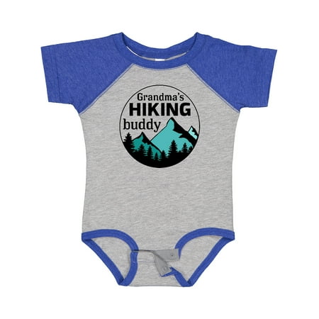 

Inktastic Grandma s Hiking Buddy with Mountains and Trees Gift Baby Boy or Baby Girl Bodysuit