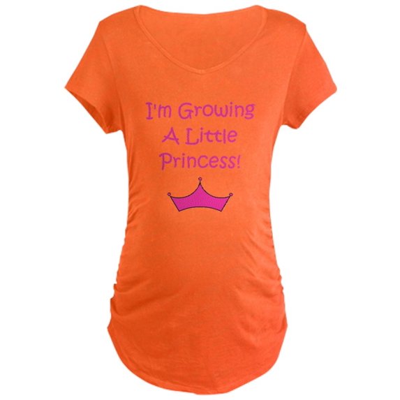 CafePress - Growing A Little Princess - Maternity Dark T-Shirt