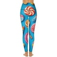 thumbnail image 3 of Candy Pattern Rainbow Lollipop Leggings Jogger Pants Women's Tights Womens Leggings, 3 of 6