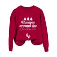 thumbnail image 1 of Sweat à Capuche Sans Manches à Manches Longues Imprimé Arbre de Noël pour Femmes, 1 of 4