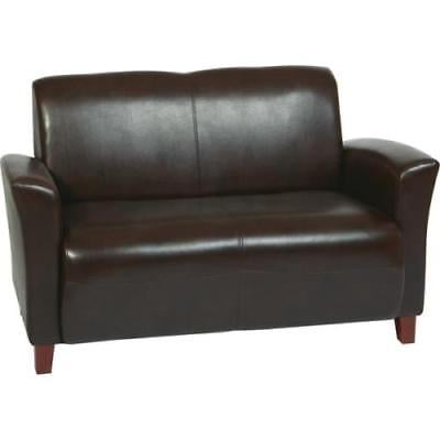 Breeze Loveseat - OSP Furniture Breeze - Mocha Eco Leather Loveseat