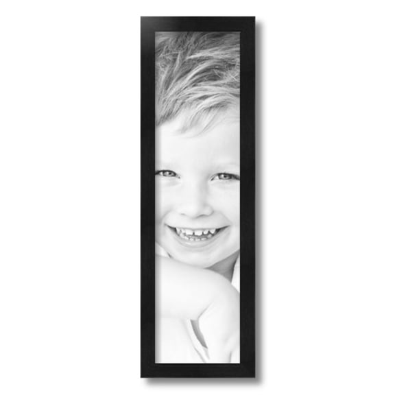 ArtToFrames 6" x 22" Black Picture Frame, 6x22 inch Black Wood Poster Frame (WOM-5141)