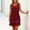 Wine, variant on XiYing Women's Dress, Women's Casual Chiffon Solid Round-Neck Sleeveless Irregular Tank Dress, Suitable for Summer Spring Parties, S-2Xl,