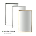 thumbnail image 3 of MAYEERTY 60"x35" Aluminum Alloy Right Angle Rectangular Black Full Body Mirror No Stand for Bedroom or Living Room, 3 of 3