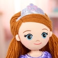 thumbnail image 3 of Disney Jr. Sofia the First Deluxe Large Plush Sofia Doll, 13.5-inch Soft Craft-Style Princess Plush with Yarn Hair and Embroidered Details, Ages 3+, 3 of 6