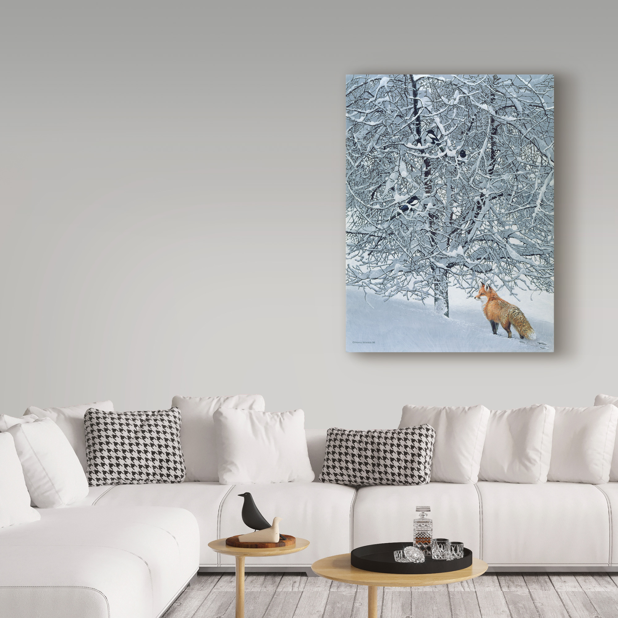 Trademark Fine Art 'Fox In Snow' Canvas Art by Harro Maass