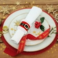 thumbnail image 6 of Dalrosia 8PCS Christmas Napkin Rings Holders Napkin Band with Santa Belt Design for Party Dinner Table Decoration, 6 of 6