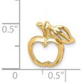 thumbnail image 4 of 14K Yellow Gold Polished Cut-Out Apple Chain Slide Made In United States d4537, 4 of 5