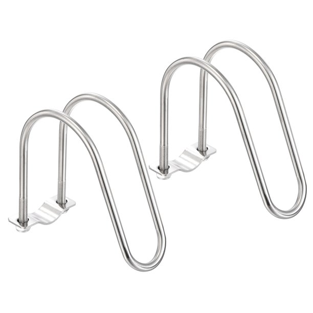 Uxcell 2 piezas de abrazadera de tubo cruzado 32 mm x 75 mm (1.26" x 2.95") M8 de acero inoxidable 304, conector de tubo para invernaderos y marcos de toldos.