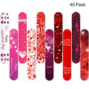 40 PCS Valentines Day Magnetic Bookmark Page Markers Magnet Valentines Day Gift for Rewards Valentines Party Favor- 10 Styles