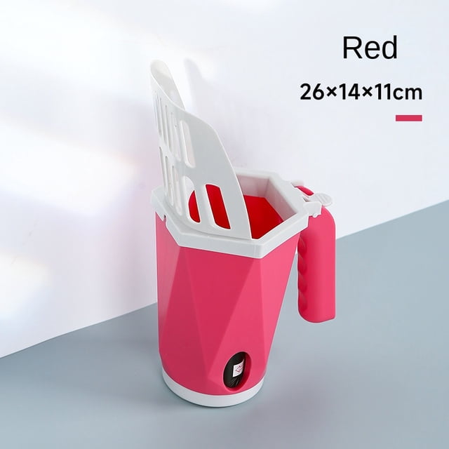 Large Cat Litter Scoop with Built-In Waste Bag Holder for Kitty Litter Box Cleaning