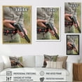 thumbnail image 4 of Designart "Hunt'S Firearm Barrel And Bullets I" Hunting & Fishing Floater Framed Wall Decor, 4 of 5
