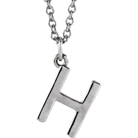 925 Sterling Silver Letter Name Personalized Monogram Initial H 9.2x7.1mm 18 Inch Polished Initial Dangle Necklace Penda